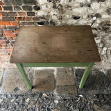 Antique Pine Kitchen Table with Painted Legs