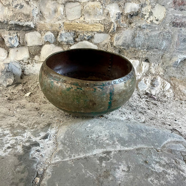 Vintage Metal/Riveted Bowl