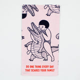 Blue Q 'Scares Your Family' Tea Towel