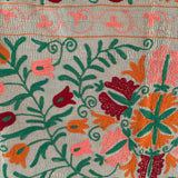 Vintage Embroidered Orange Kantha Throw