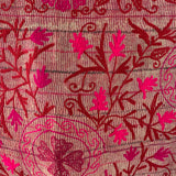 Vintage Embroidered Pink Kantha Throw