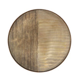 Metal Half Striped Gold Tray