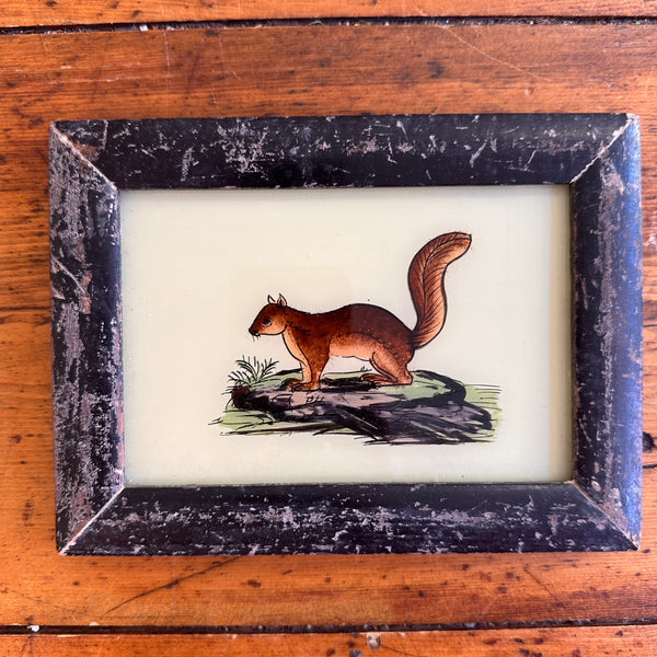 Vintage Glass Framed Painting - Small