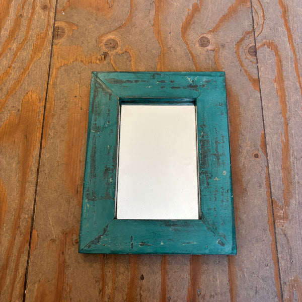 Vintage Rectangle Mirror - Green