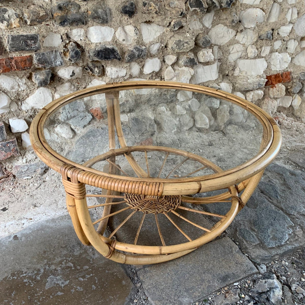 Vintage Bamboo Coffee Table