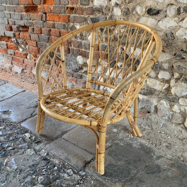 Vintage Bamboo Circular Chair