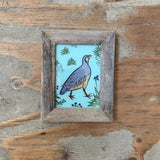 Vintage Glass Framed Paintings Birds - Extra Small