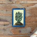 Vintage Glass Framed Paintings Plants - Small
