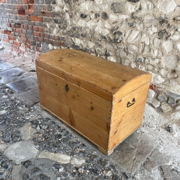 Antique Pine Domed Trunk