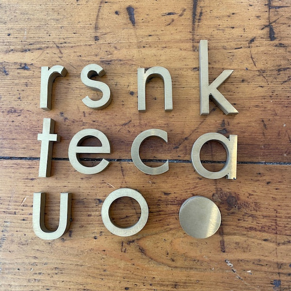 Vintage Lowercase Gold Letters - Small
