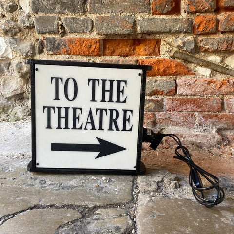To The Theatre Light Box Sign