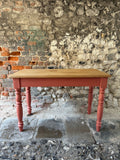 Antique Pine Table with Painted Legs