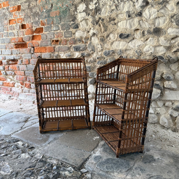 Vintage Rattan Shelves