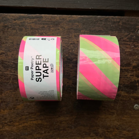 Pistacchio and Neon-Pink Parcel Tape