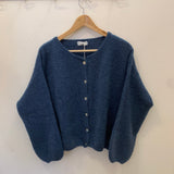 Long Sleeve Mohair Cardigan Moody Teal