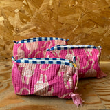 Quilted Wash Bag - Pink Tiger