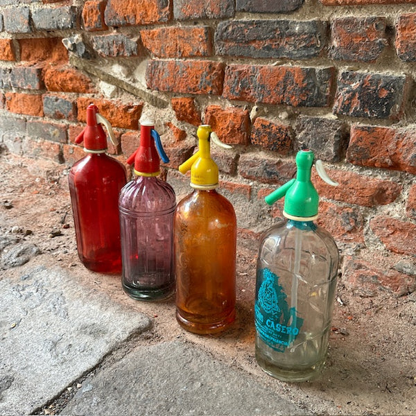 Coloured Glass Vintage Soda Syphons