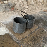 Small Double Galvanized Planter