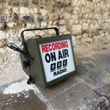 Recording on Air BBC Radio Lightbox in Metal Casing