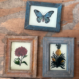 Vintage Glass Framed Painting Nature - Mini