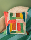 Ian Snow Abstract Texture Embroidered Cushion Front