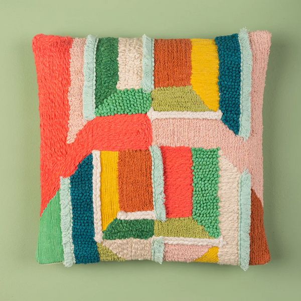 Ian Snow Abstract Texture Embroidered Cushion 