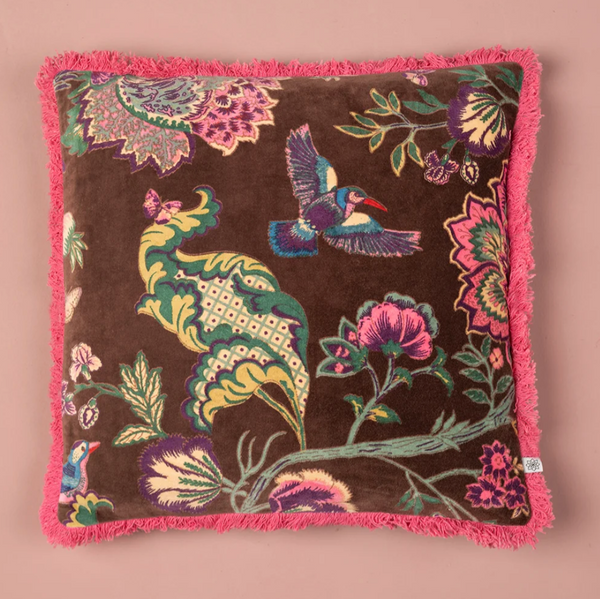 Ian Snow Cosmos Floral Velvet Cushion
