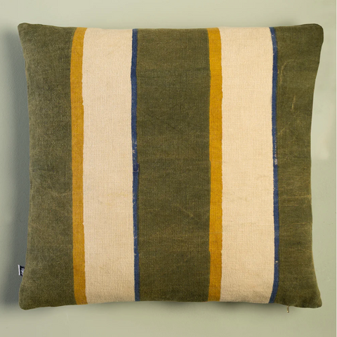 files/Ian_Snow_Hunter_Green_Stripe_Block_Print_Cushion.png