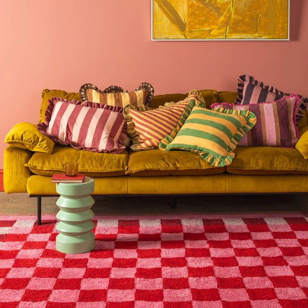 Ian Snow Pippin Chequered Recycled Cotton Rug