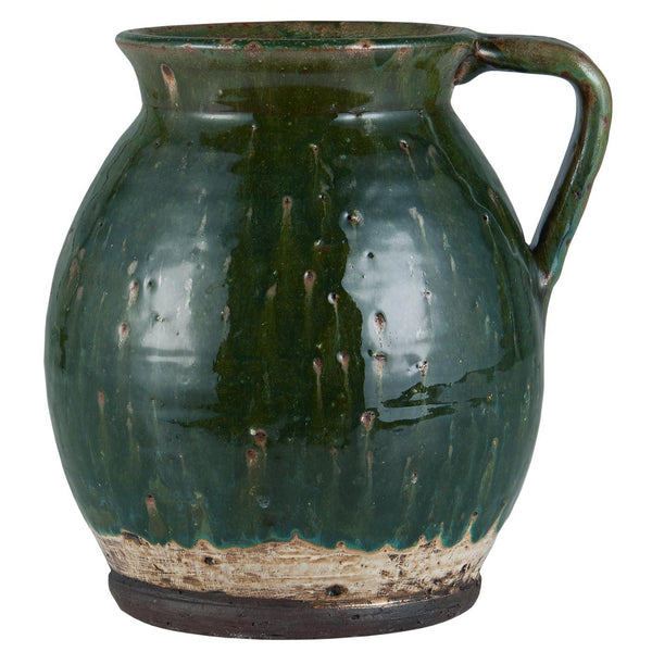Ib Laursen Avignon Vase w/Handle - Rustic Green