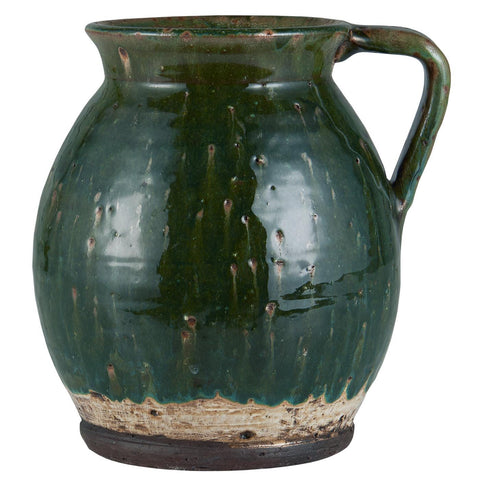 Ib Laursen Avignon Vase w/Handle - Rustic Green