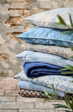Ib Laursen Cushion Cornflower Velvet Stacked