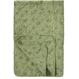 Ib Laursen Quilt green w/flower vines