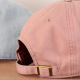 Ice Cream Appreciation Society Cotton Baseball Cap - Dusty Rose close up