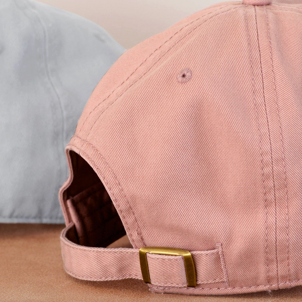 Ice Cream Appreciation Society Cotton Baseball Cap - Dusty Rose close up