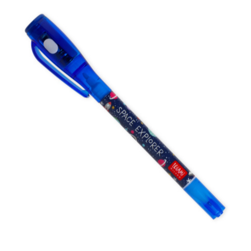 Invisible ink pen space