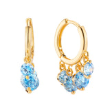 Bijoux De Mimi Iris Waterfall Huggie Earrings Turquoise Gold