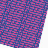 It's Your Birthday Single Roll Wrap (3m Roll) close up