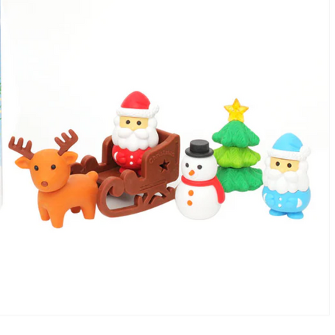Iwako Christmas erasers