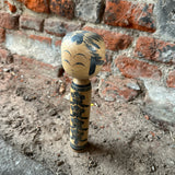 Japanese Kokeshi Dolls black side view