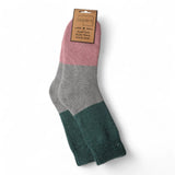 Jasper's Block Socks - Pink/Grey/Green