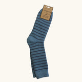 Jasper's Steel Blue Stripe Cosy Men’s Socks