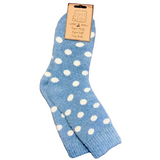 Jess lou Spot Ribed Sock- Blue 