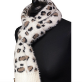 Jess an Lou Cream Leopard Pull through scarf side view 