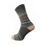 Joya Grey and black patterned Wool Blend socks