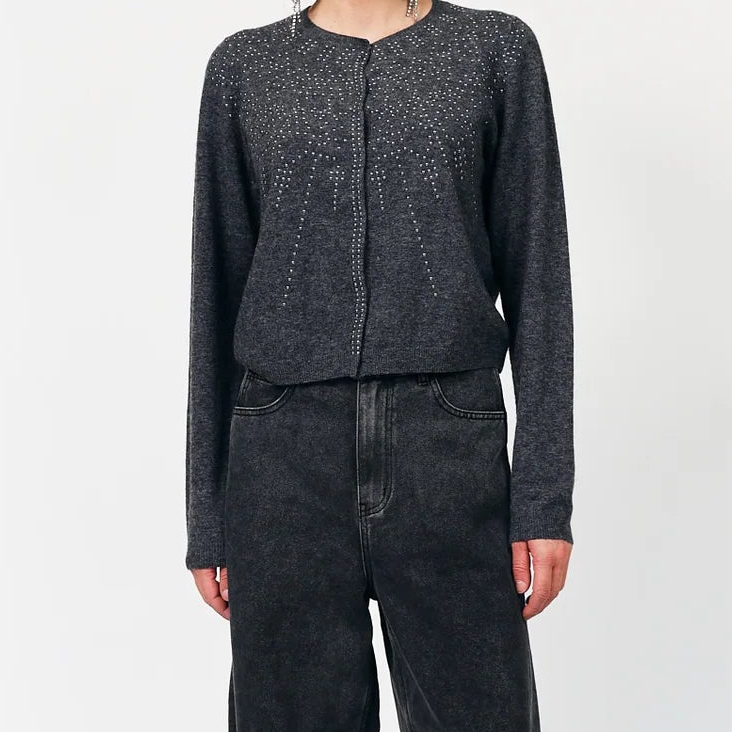 Lolly's Laundry Jude Knit Cardigan - Grey Melange