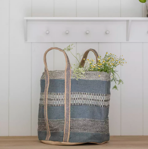 Jute storage Bag Blue