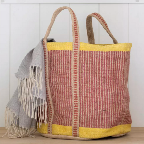 Jute Storage Bag Pink