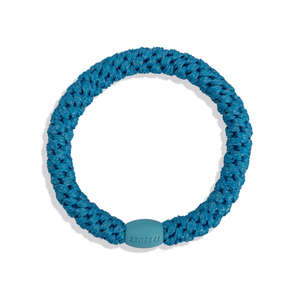KKNEKKI Original Hair Tie - Azure Blue Glitter