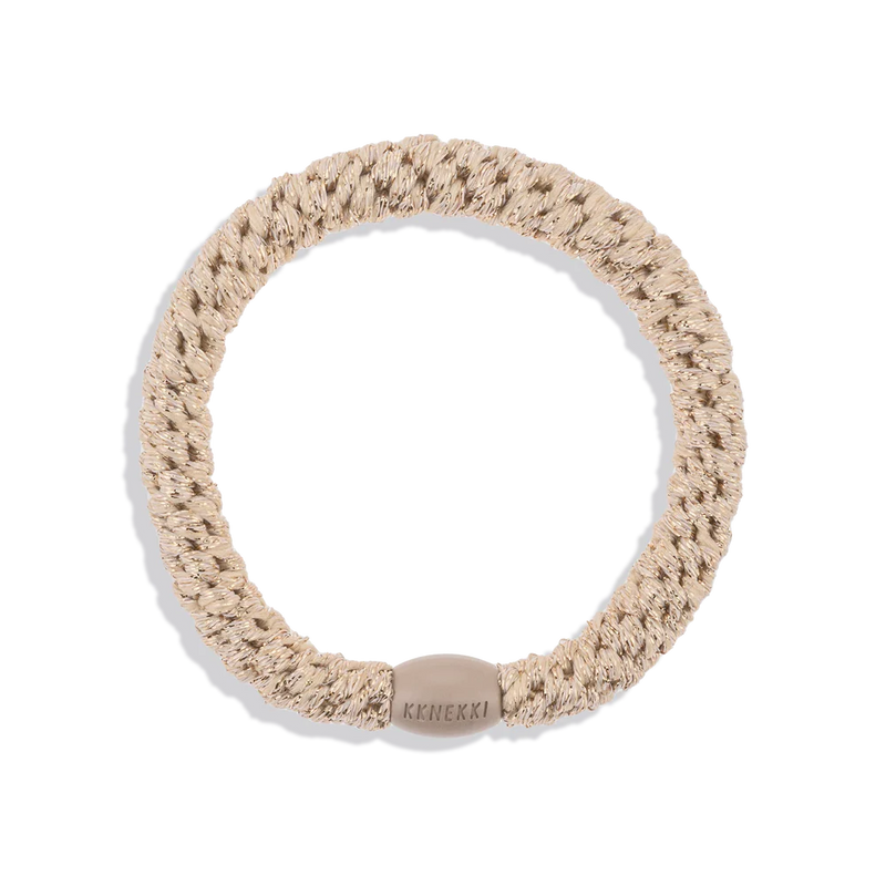KKNEKKI Original Hair Tie - Beige Glitter